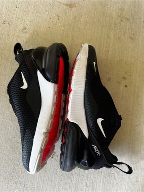 Gently used Nike Air Max 270 Black White Red Toddler Sneakers